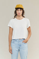 Cropped Ojai Tee - Washed White