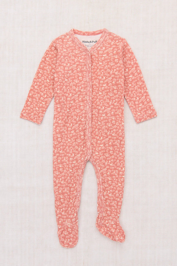 Baby Footed One-Piece - Rosewood Bunny Meadow