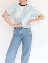 Bay-Sue Pale Blue & White Stripe Tee