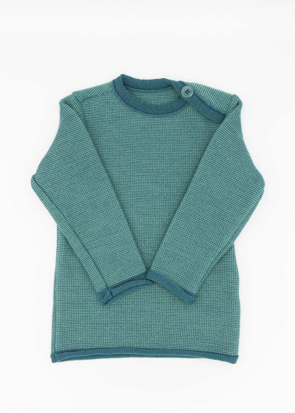 Children’s Melange Jumper - Pacific/Mint