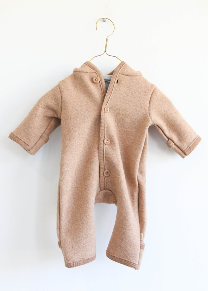 Babies Boiled Wool Overall - Caramel