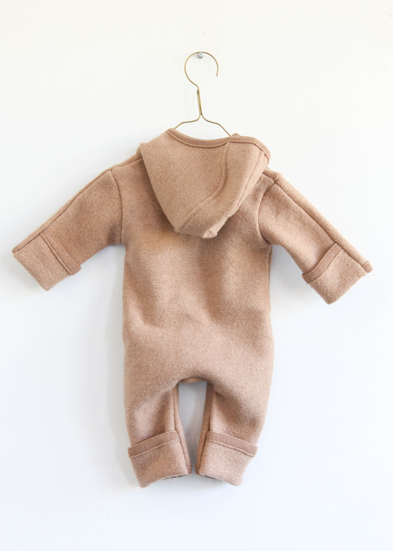 Babies Boiled Wool Overall - Caramel