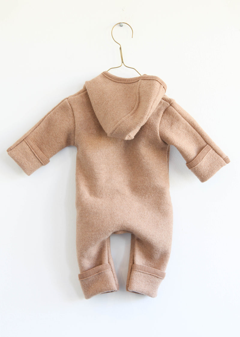 Babies Boiled Wool Overall - Caramel