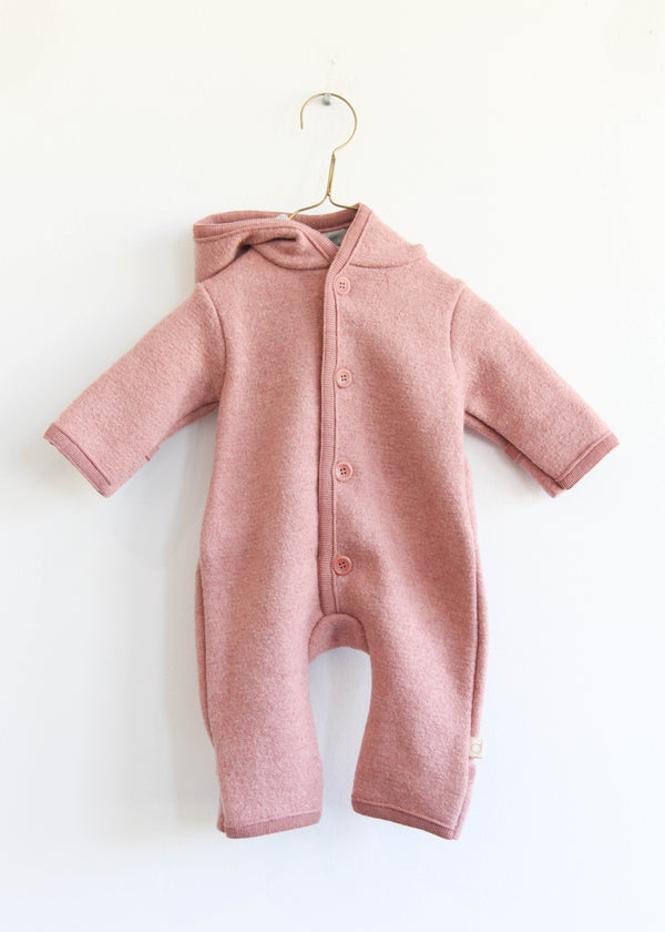 Babies Boiled Wool Overall - Rose