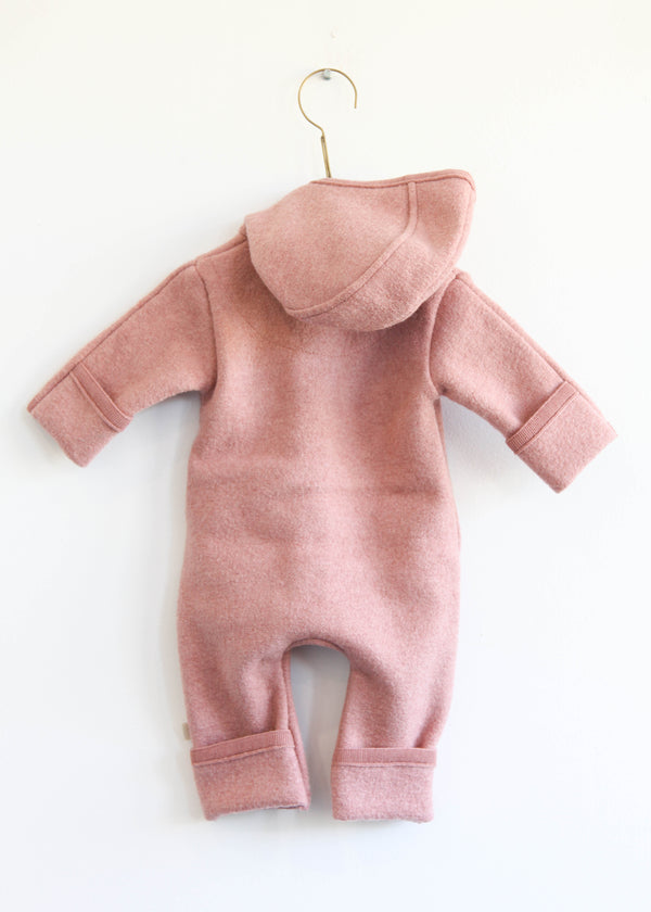 Babies Boiled Wool Overall - Rose