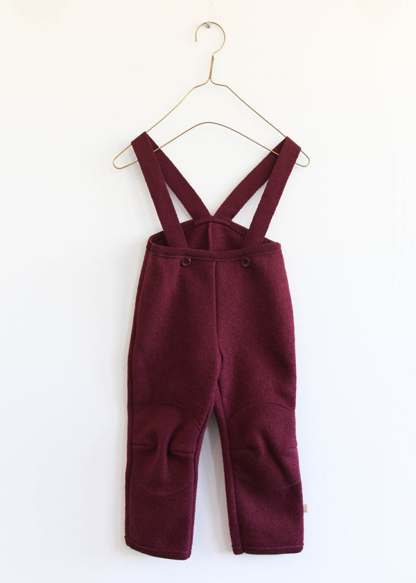 Children’s Boiled Wool Trousers - Cassis