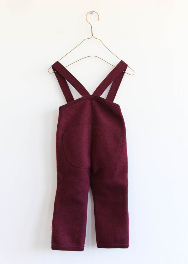 Children’s Boiled Wool Trousers - Cassis