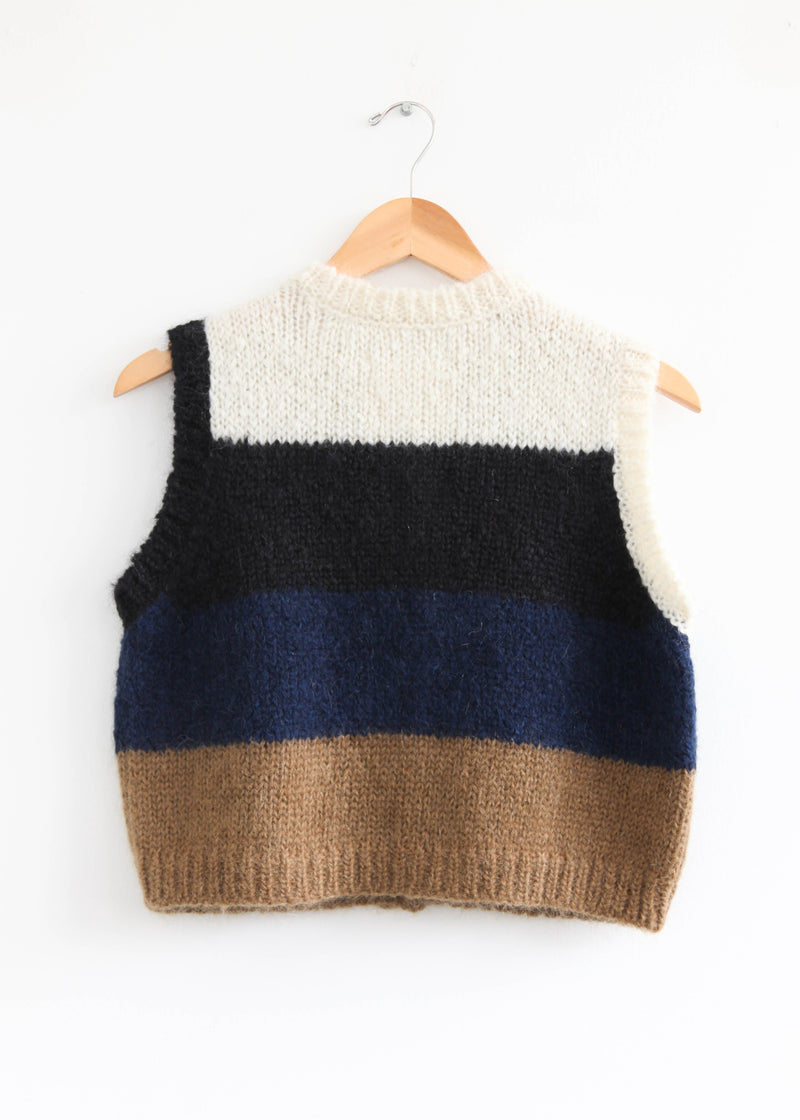 Alpaca & Mohair Striped Waistcoat