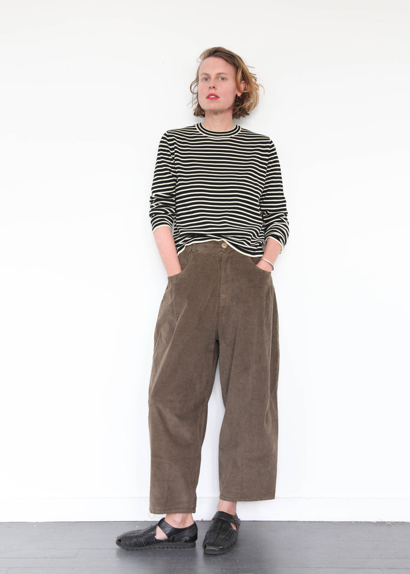 Corduroy Baggy Pants - Moss