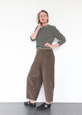 Corduroy Baggy Pants - Moss