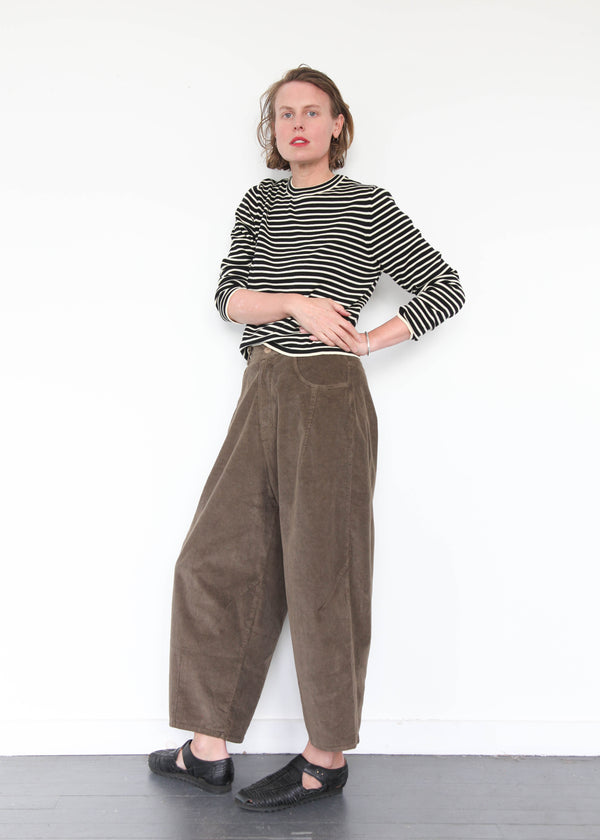 Corduroy Baggy Pants - Moss