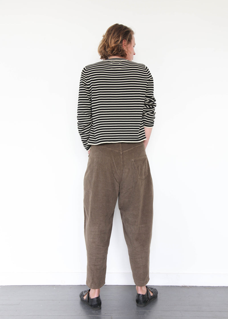 Corduroy Baggy Pants - Moss