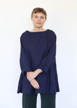 Indigo Linen Pullover (woven)