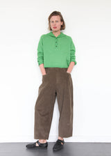 Corduroy Baggy Pants - Moss