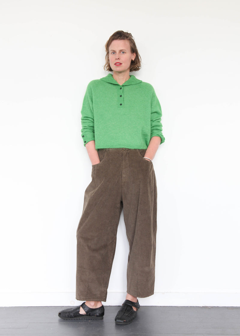 Corduroy Baggy Pants - Moss