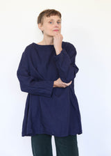 Indigo Linen Pullover (woven)