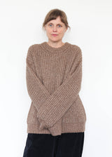 Alpaca Rib Sweater - Brown