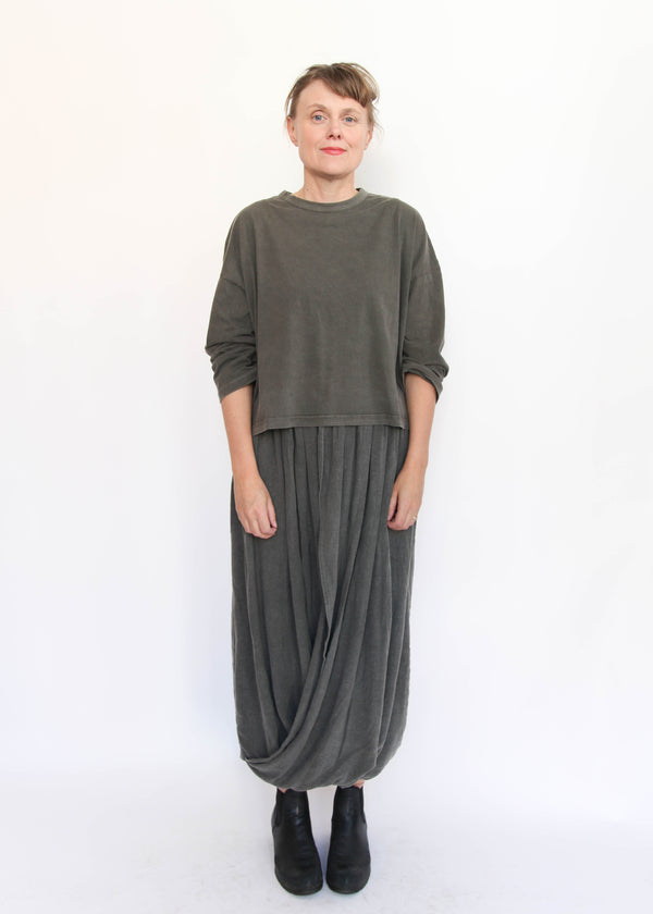 Wide Long Sleeve Tee - Slate