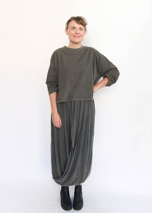 Wide Long Sleeve Tee - Slate