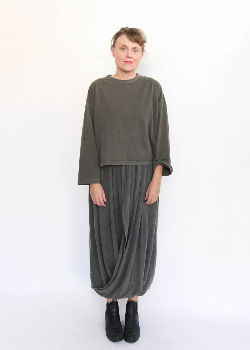 Wide Long Sleeve Tee - Slate