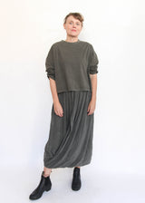 Wide Long Sleeve Tee - Slate
