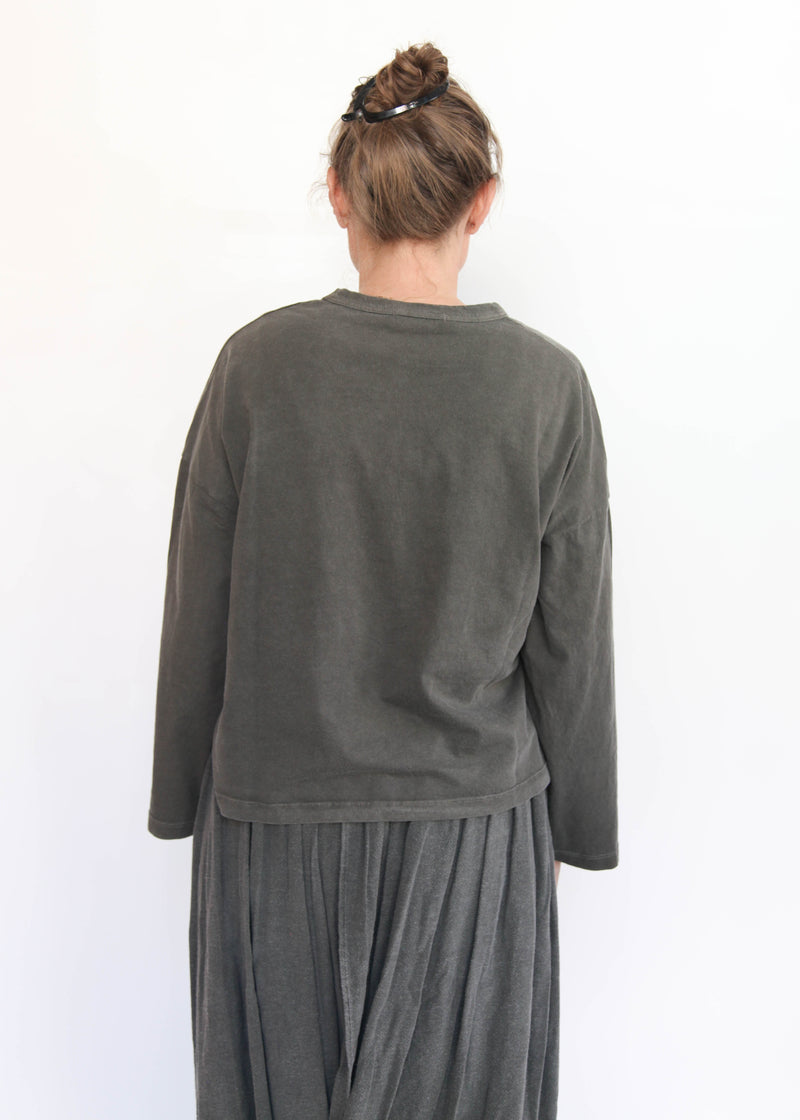 Wide Long Sleeve Tee - Slate