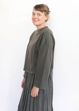Wide Long Sleeve Tee - Slate