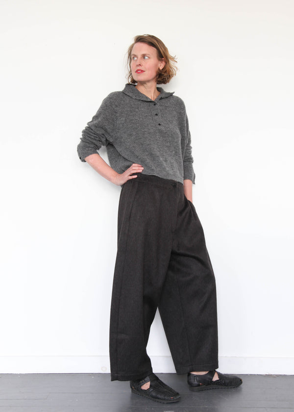 Wool Curved Pants - Java