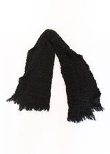 Handwoven Crepe Wrap - Black OS