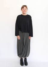 Wide Long Sleeve Tee - Black