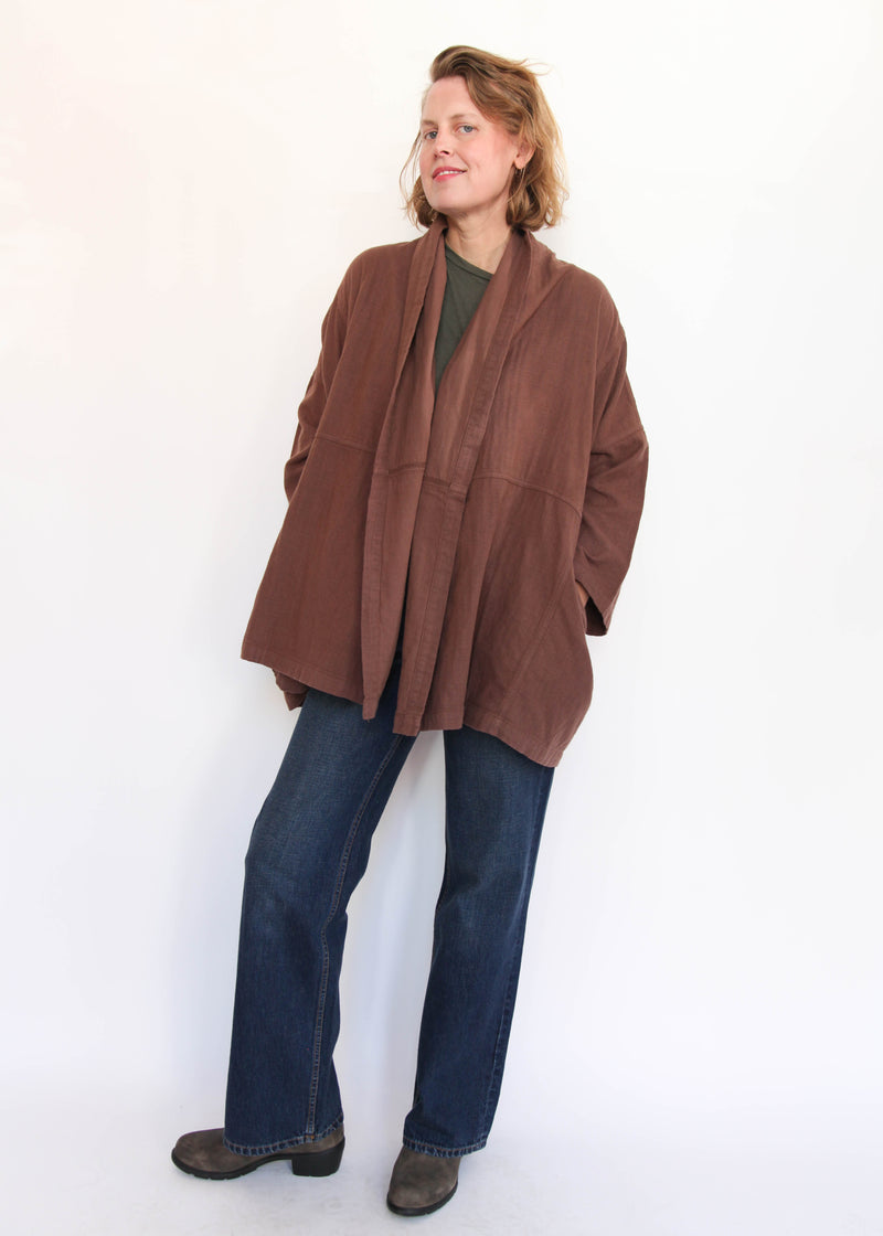 Haori Coat - Chocolate Brown