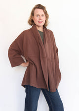Haori Coat - Chocolate Brown