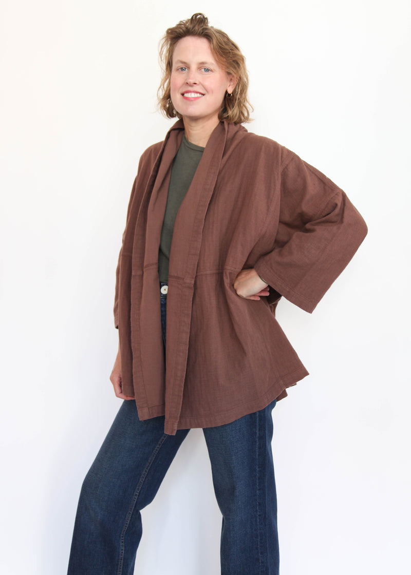 Haori Coat - Chocolate Brown