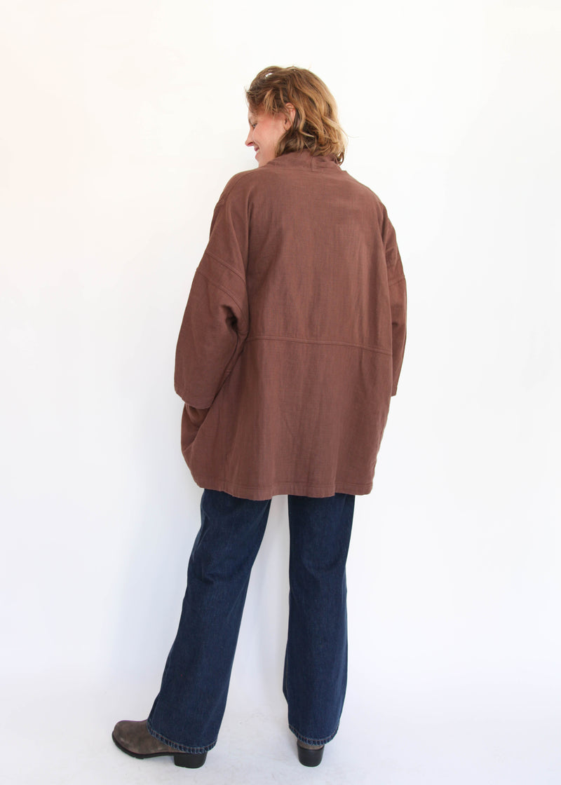 Haori Coat - Chocolate Brown