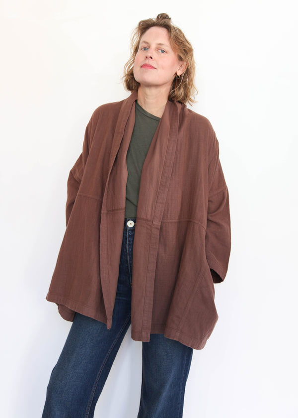 Haori Coat - Chocolate Brown