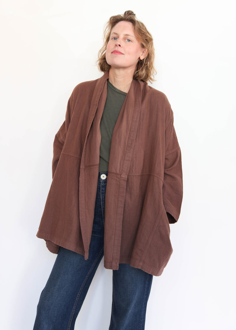 Haori Coat - Chocolate Brown