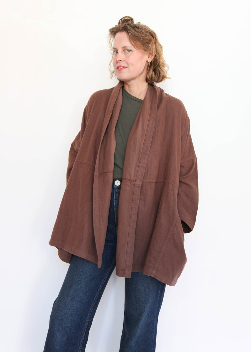 Haori Coat - Chocolate Brown