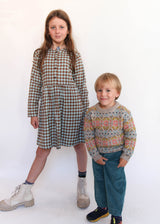 Brushed Dress 4311 - Coffee Checks