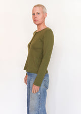 Pointelle Henley - Grass