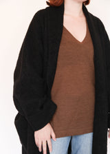 Double Face Long Coat - Black OS