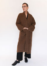 Double Face Long Coat - Rust OS