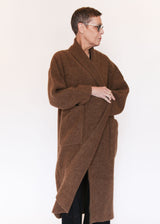 Double Face Long Coat - Rust OS