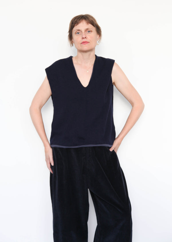 Mai Tank Sweater - Navy