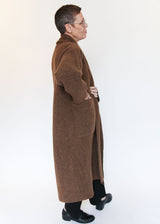 Double Face Long Coat - Rust OS