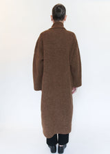 Double Face Long Coat - Rust OS