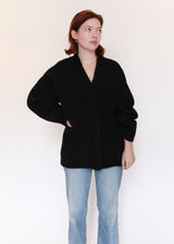 Double Face Cardigan - Black