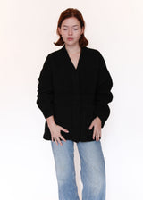 Double Face Cardigan - Black