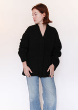 Double Face Cardigan - Black