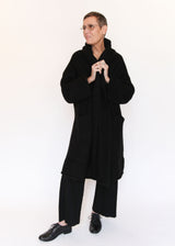 Double Face Long Coat - Black OS