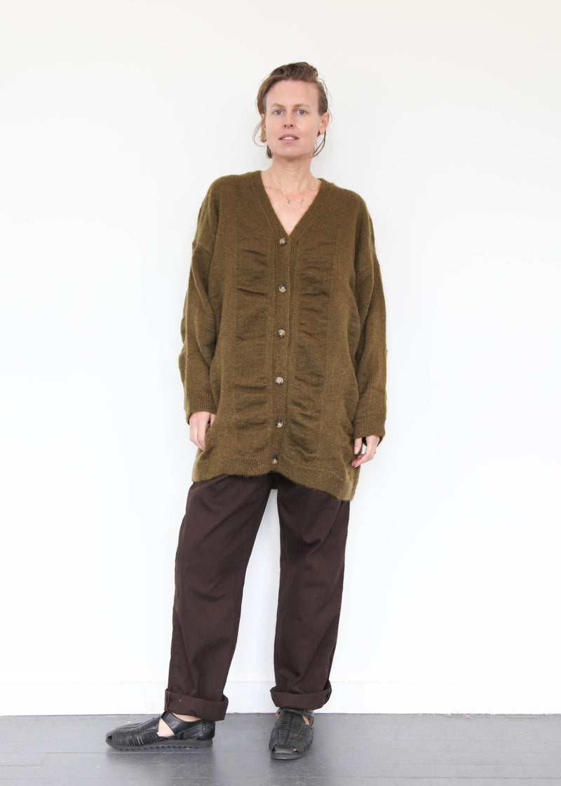 Waterfall Cardigan - Dark Olive